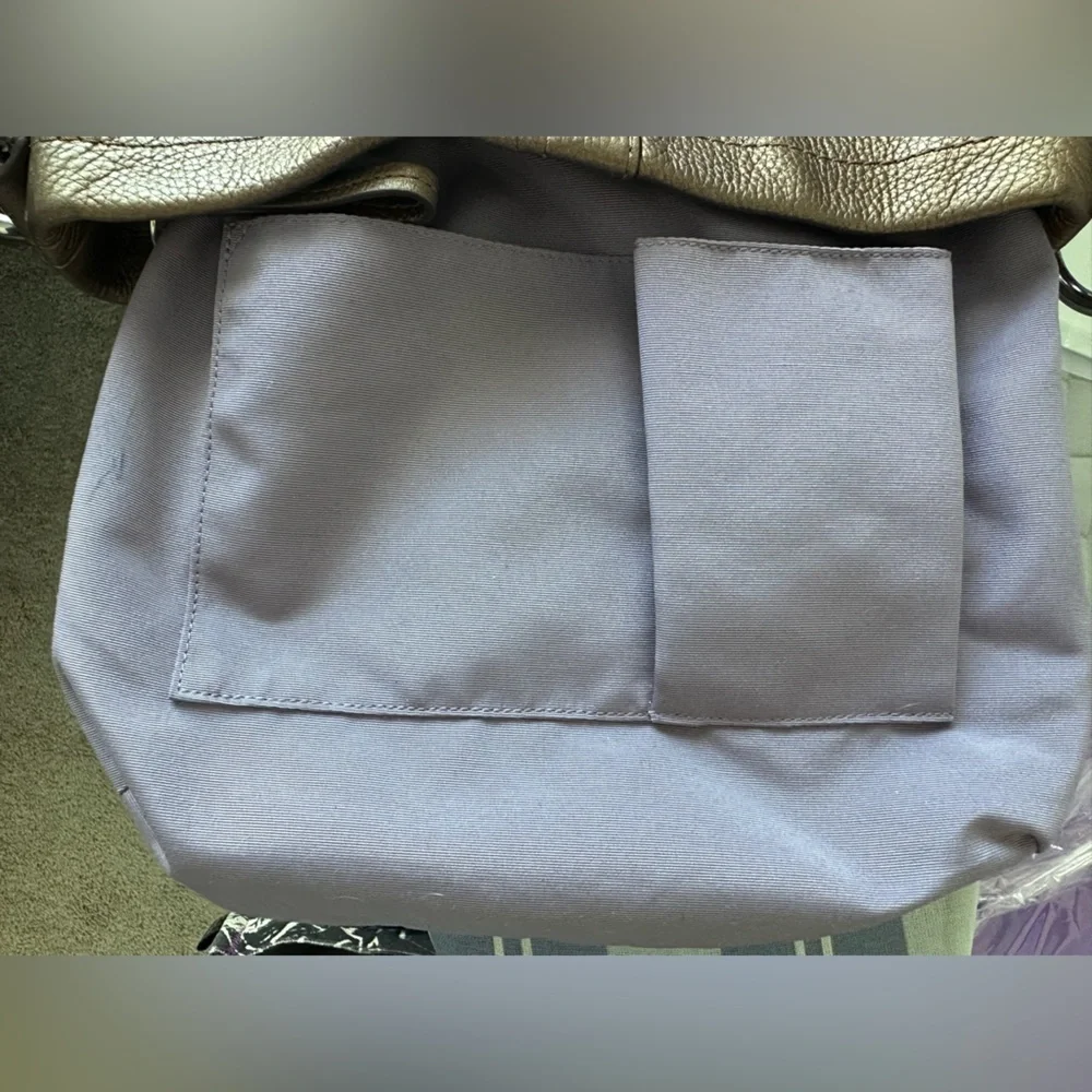 Vintage Coach North South Bronze Tote with Chain